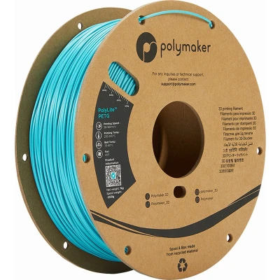 Afbeelding van Polymaker PB01010 PolyLite Filament PETG Hittebestendig, Hoge treksterkte 1.75 mm 1000 g Turquoise 1 stuk(s)