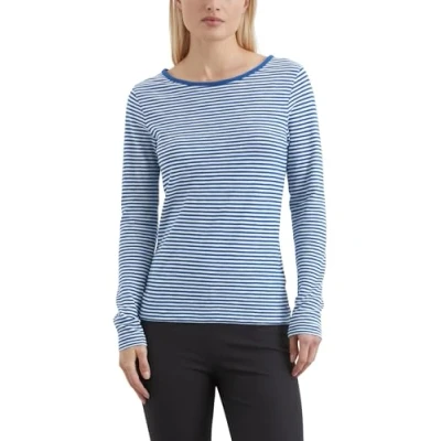Afbeelding van Marc O&#039;Polo LONG Sleeve Round NECK Striped Longsleeve, Dames, Maat: Large, Navy
