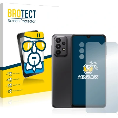Afbeelding van BROTECT AirGlass kogelwerende glasfolie (1 Stuk, Samsung Galaxy A23 5G), Smartphone beschermfolie, Transparant