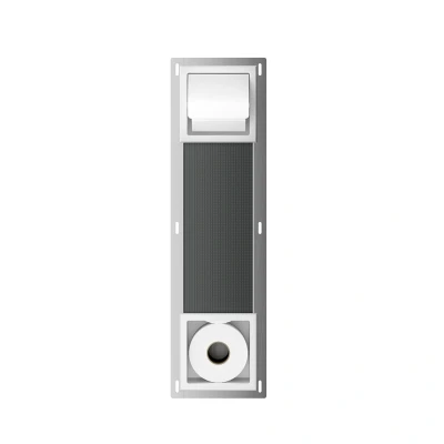 Afbeelding van Toiletrolhouder met Klep en Reserverolhouder Inbouw BWS Milan Mat Wit