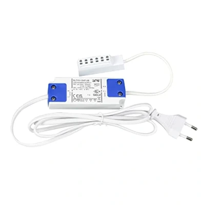 Afbeelding van LED transformator converter 1 15W DC 12V met 6 voudige AMP verdeler en 1,5 m voedingskabel