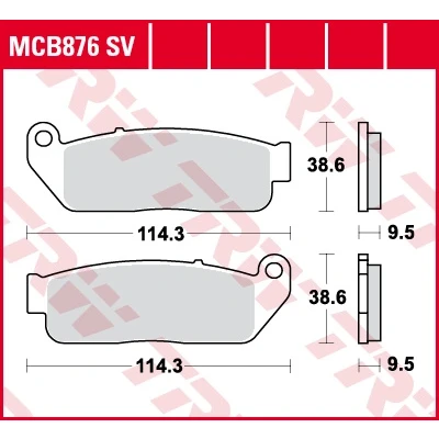 Afbeelding van TRW Lucas Sintered voering MCB876SV