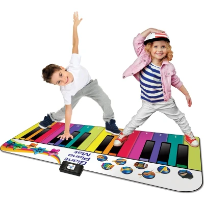 Afbeelding van N GEAR Dansmat XXL Pianomat Interactieve Speelmat met verschillende liedjes &amp; klanken 180 cm
