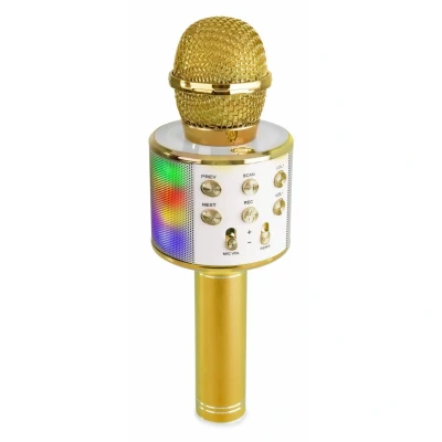Afbeelding van MAX KM15G Karaoke microfoon met ingebouwde LED&#039;s, speaker, Bluetooth
