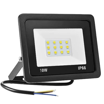 Afbeelding van Hopelit LED Spot VoorBuiten 10 W, Buitenspot 6500K Koel witte, IP65 Waterdichte Superheldere Schijnwerper, Voor Tuin, Binnenplaatsen, Garage enz.