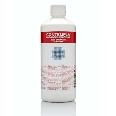 Afbeelding van Contempla Zuurstofwater, 3%, 500 ml, hoge zuiverheid H2o2 / waterstofperoxide desinfectiemiddel 3%