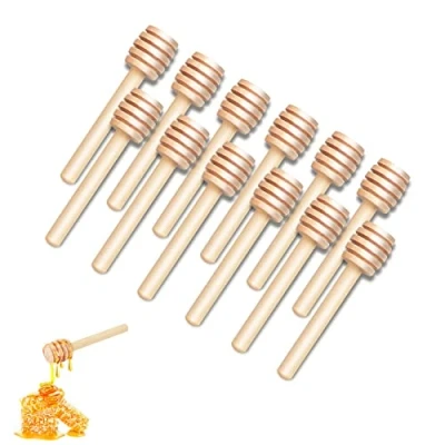 Afbeelding van DESIOLE Houten Honing Roerder 20 Stks Mini Dipper Sticks Lepel (3&quot;)