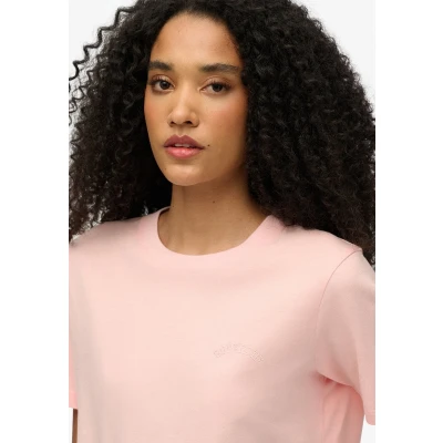 Afbeelding van Superdry Essential LOGO Embroidered Tshirt basic, Dames, Maat: 40, Pale rose pink