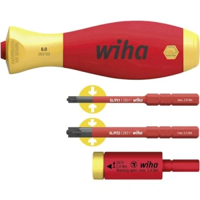 Afbeelding van Wiha momentset easytorque adapter electric 2 8 nm incl slimbits sl pz en handgreep 22041478