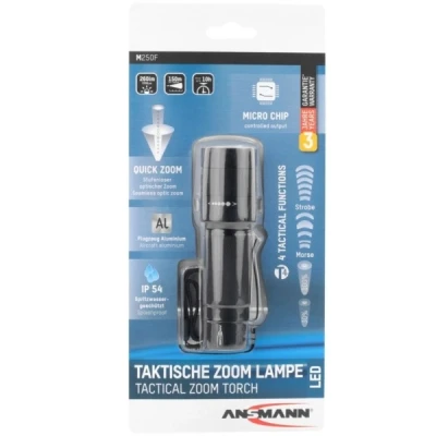 Afbeelding van Ansmann M250F Professionele LED zaklamp met stap en eindeloze focus