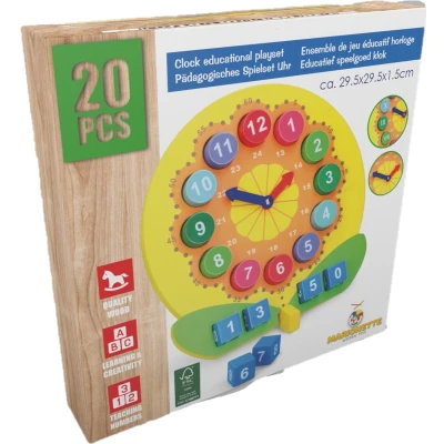 Afbeelding van Marionette Houten Klok Speelgoed Educatieve 1 set