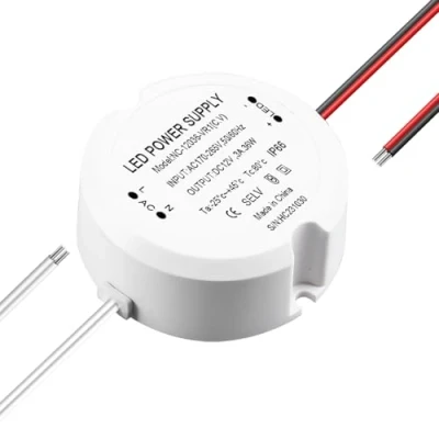 Afbeelding van LED transformator 12 V 36 W 3 A: mini voeding V, 230 naar kleine waterdicht IP67, constante spanning 230V 12V voor strips
