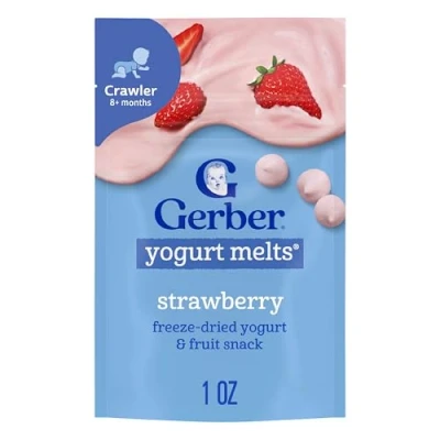 Afbeelding van Gerber Yogurt Melts Strawberry Freeze Dried Snack 1oz
