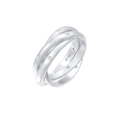Afbeelding van Elli Design Ring, Dames, Maat: 54, Silber