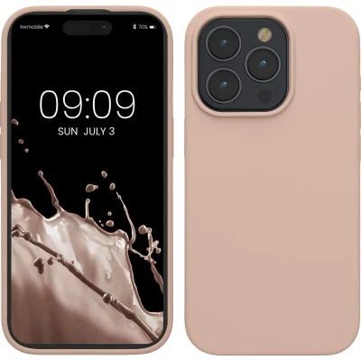 Afbeelding van kwmobile Case voor iPhone 15 Pro Slank TPU Hoesje met Zachte Afwerking In oudroze