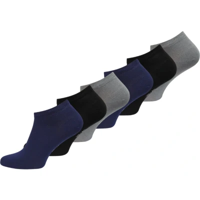 Afbeelding van 6 paar Bamboe sneakersokken Naadloos Zachte sokken Antibacterieel Zwart/Grijs/Marineblauw Maat 35 38
