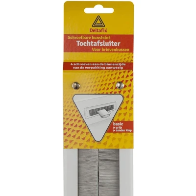 Afbeelding van Deltafix brievenbusafdichting met borstel basic zonder klep grijs
