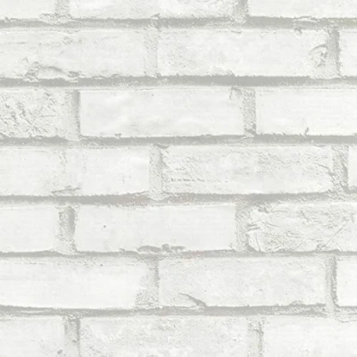 Afbeelding van Venilia Plakfolie, steenlook, wit, baksteenlook, 45 cm x 1,5 m, dikte 95 μ, zelfklevende meubelfolie, decoratiefolie, behang, keukenfolie, zonder ftalaten, made in EU