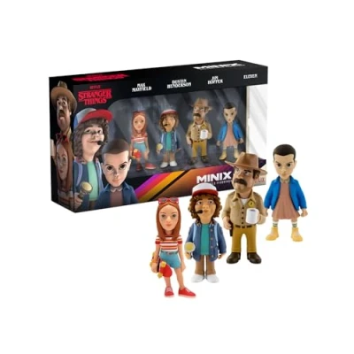 Afbeelding van Minix TV Series Stranger Things Pack of 4 Eleven, Dustin, Hopper, Max Figuur 12cm