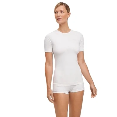 Afbeelding van FALKE Dames Baselayer Shirt Warm Ronde Hals W S/S TS Functioneel Materiaal Sneldrogend 1 Stuk, Wit (White 2860) Nieuw Milieuvriendelijk, XL