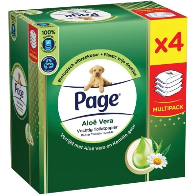 Afbeelding van Page Vochtig toiletpapier aloe vera 152 stuks