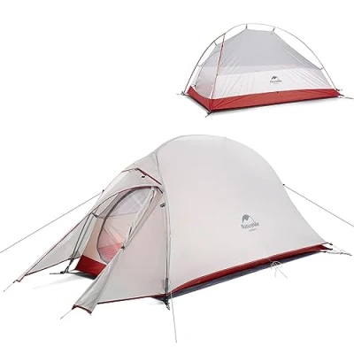 Afbeelding van Naturehike Cloud Up 1 persoon, rugzaktent, licht, camping, wandelen, koepeltent voor man (grijs, upgrade 20D)