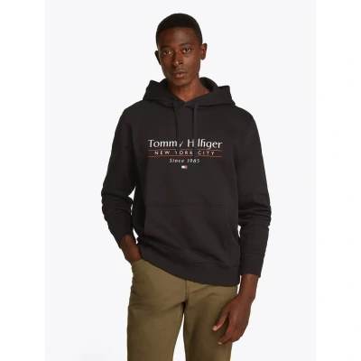 Afbeelding van Tommy Hilfiger Center Stack Hoody Sweater, Heren, Maat: Small, Black
