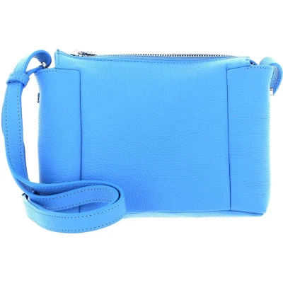 Afbeelding van BREE Leren Schoudertas Tana 3 Cross Shoulder Bag Wave Lichtblauw