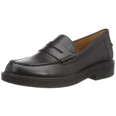 Afbeelding van Geox Spherica Instappers, Dames, Maat: 38.5, Schwarz Leer