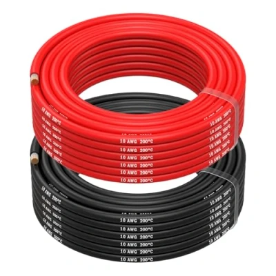 Afbeelding van MMOBIEL 10 AWG Siliconen Elektrische Draad Gauge (5,26mm²) Vertinde Koperkabel 2 Aparte Draden Rood &amp; Zwart Elk m voor RC, Drones, 3D Printers, Batterijen, Luidsprekerdraden, Led Strips