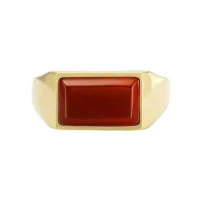 Afbeelding van Fossil Ring goldcoloured, Heren, Maat: 65, Gold coloured