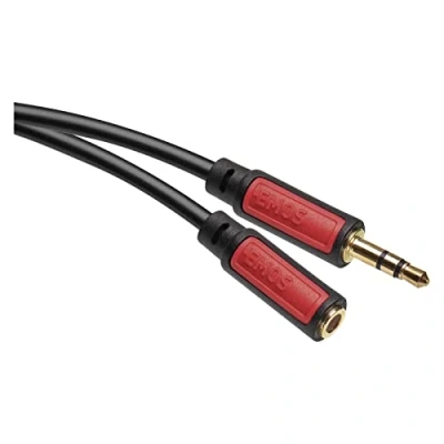 Afbeelding van Emos SM5102, 3.5mm, Mannelijk, Vrouwelijk, 1,5 m, Zwart, Rood