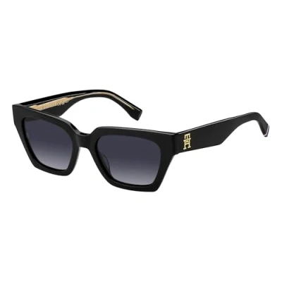 Afbeelding van Tommy Hilfiger Donna TH 2101/S 807/9O Occhiali da sole Acetato Nero Grigio Geometrica Sfumato
