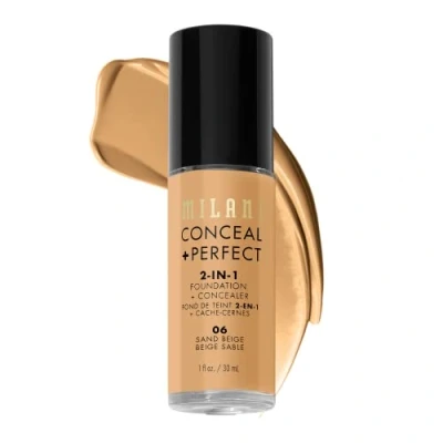 Afbeelding van Milani Conceal + Perfect 2 in 1 Foundation Concealer 06 Sand Beige 30 ml