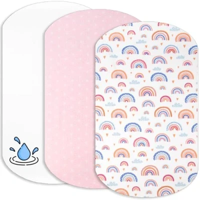 Afbeelding van Lovely Hippo Cododo Iora Hoeslakens, compatibel met 1 matrasbeschermer, waterdicht, Iora, Cododo, gemaakt in Europa (regenboog, Iora)