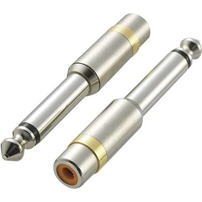 Afbeelding van SpeaKa Professional SP 6672048 KCA 635 Jackplug / Cinch Audio Adapter [1x male 6,3 mm 1x koppeling] Zilver