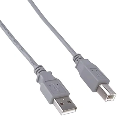 Afbeelding van PremiumCord USB 2.0 High Speed Kabel M/M 3 m, A Mannelijke naar B Plug, Verbindingskabel voor scanner enz., Dubbel afgeschermd, AWG28, Kleur grijs, Lengte: 3m