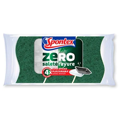 Afbeelding van Spontex Spons, nul oppervlakken, vuile oppervlakken 3 super effectieve sponzen 4 keer langer houdbaar zonder krassen