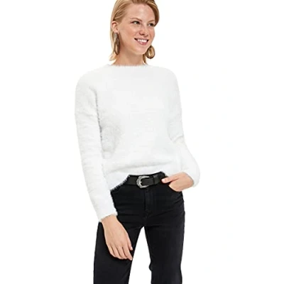 Afbeelding van DeFacto trui normale pasvorm voor dames coltrui (ecru, XL), ecru, XL