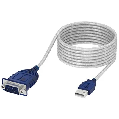 Afbeelding van SABRENT USB 2.0 naar seriële (9 pins) DB 9 RS 232 Converterkabel, Prolific Chipset, Hexnuts, (Windows 10/8.1/8/7/VISTA/XP, Mac OS X 10.6 en hoger) 10 voet (CB 9PTF)