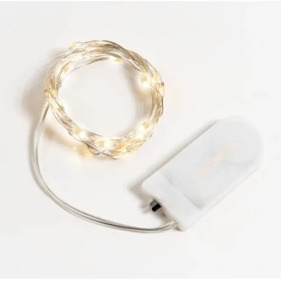 Afbeelding van LAC 2 Meter LED Sfeerverlichting Flexibele Koperdraad met 20 Warmwitte LEDs Batterijgevoed (Inclusief) Perfect voor Kerst, Feestdecoraties, Verjaardagen, Slaapkamer