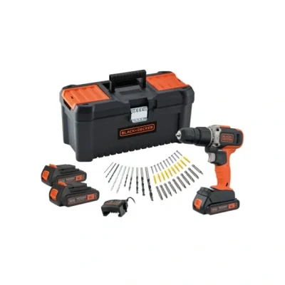 Afbeelding van Black&amp;Decker BCD003C3TA QW 18 volt schroef /klopboormachine met 3 accu&#039;s en 40 accessoires