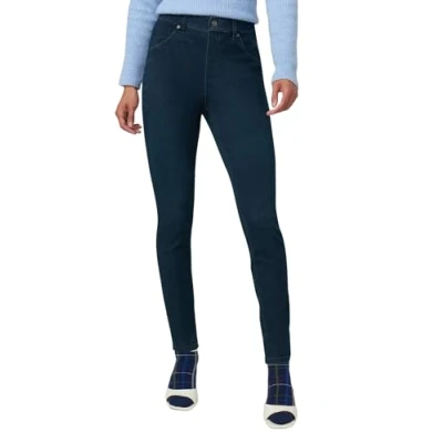 Afbeelding van HUE Dames Ultra zachte denim leggings met hoge taille, Zwarte Indigo Wassen, S