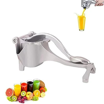 Afbeelding van XYJJ handmatige citroenen citruspers, roestvrij staal draagbare sappers, sapcentrifuge, citroenpers, citruspers handmatig, voor het uitpersen van citroen, sinaasappelsap, citrus, watermeloensap