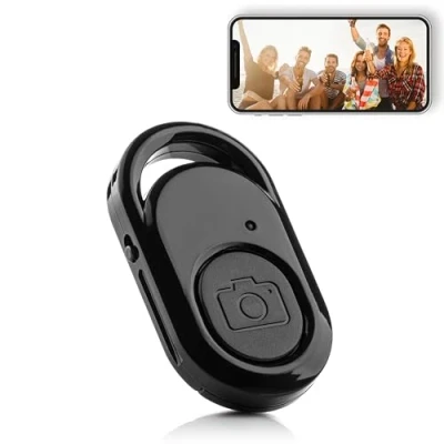 Afbeelding van MOJOGEAR Bluetooth remote shutter afstandsbediening voor smartphone camera Robuust Sleutelhanger model Zwart