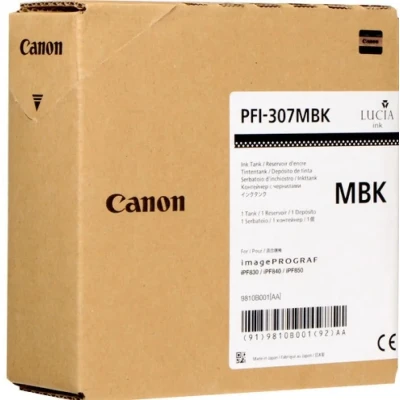 Afbeelding van Canon PFI 307MBK Inktcartridge Mat zwart