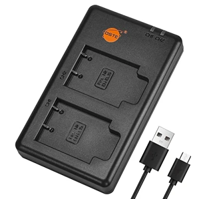 Afbeelding van DSTE Fast Charging USB Dual Battery Charger Compatibel voor Nikon EN EL19, Sony NP BJ1, Coolpix S100 S2500 S2600 S2700 S2750 S3100 S3300 S4100 S4150 S4200 S4300 S6444300 00, DS. C RX0