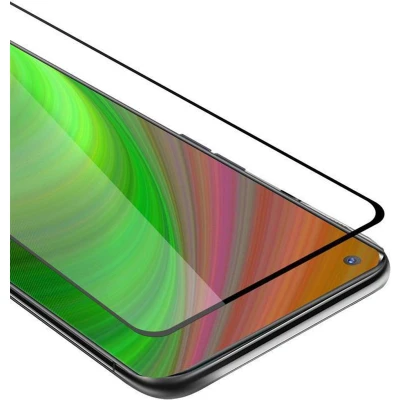 Afbeelding van Cadorabo Screenprotector geschikt voor Oppo FIND X2 NEO Volledig scherm pantserfolie Beschermfolie in TRANSPARANT met ZWART Gehard (Tempered) display beschermglas 9H hardheid 3D Touch