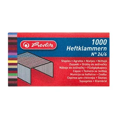Afbeelding van Herlitz 8760522 nietje 24/6 2 x 1000 stuks