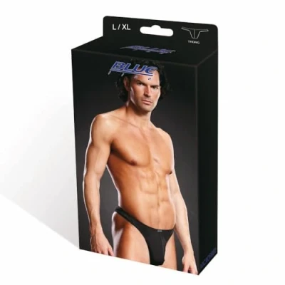 Afbeelding van Blue Line Performance Microfiber Thong String L/XL Zwart